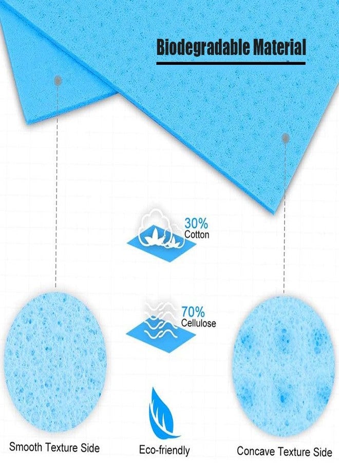 Cleonest Reusable Cellulose Kitchen Sponge Wipes | Pack of 10 | Super Absorbent Cotton Cleaning Cloths for Home, Dishes & Surfaces | Eco-Friendly & Multicolor - Image 3
